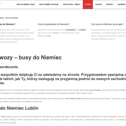 Przewozy osobowe do niemiec - Częstochowa