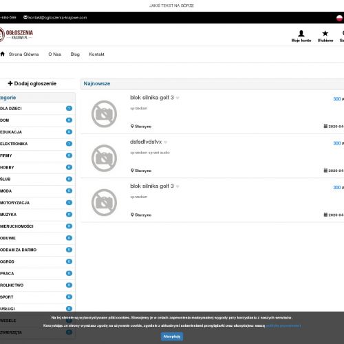 Tablica ogłoszeń trójmiasto w Gdyni