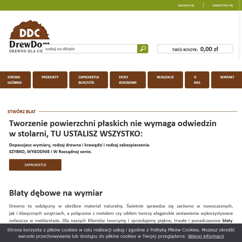 Blaty drewniane na wymiar - Warszawa