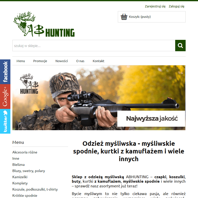 Myśliwskie spodnie z kamuflażem