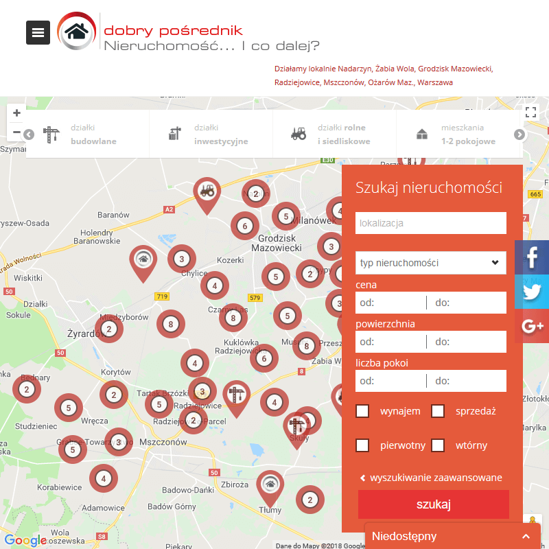 Warszawa - sprzedaż nieruchomości