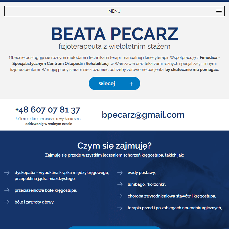 Gabinet fizjoterapii w Warszawie