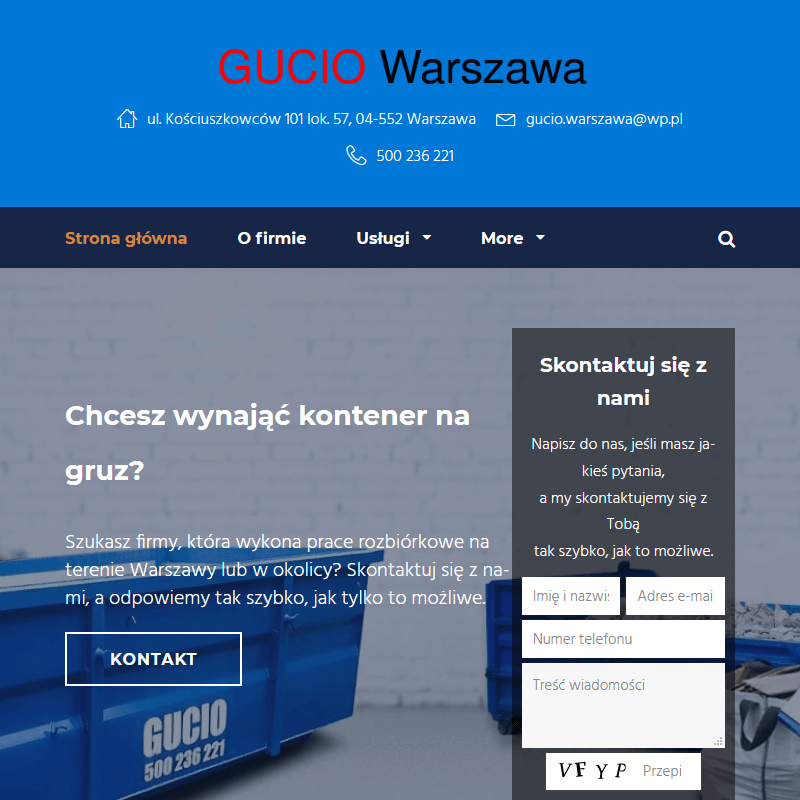 Kontener na śmieci Warszawa