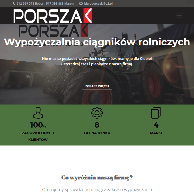 Wynajem ciągników rolniczych cena