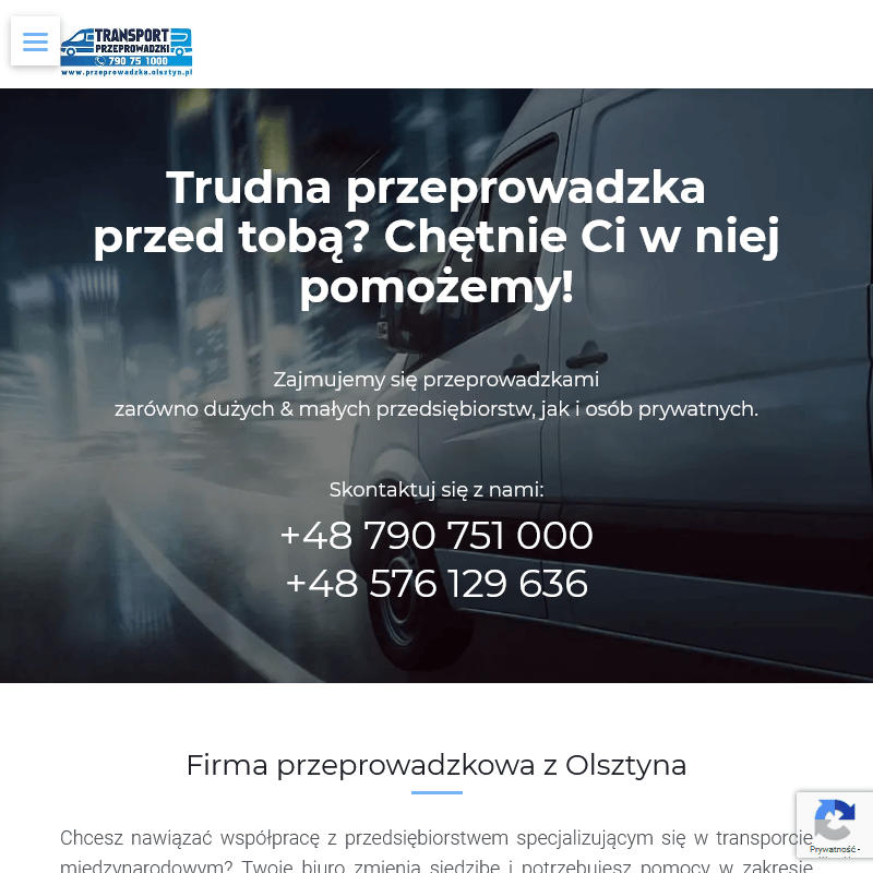 Transport przeprowadzki w Olsztynie