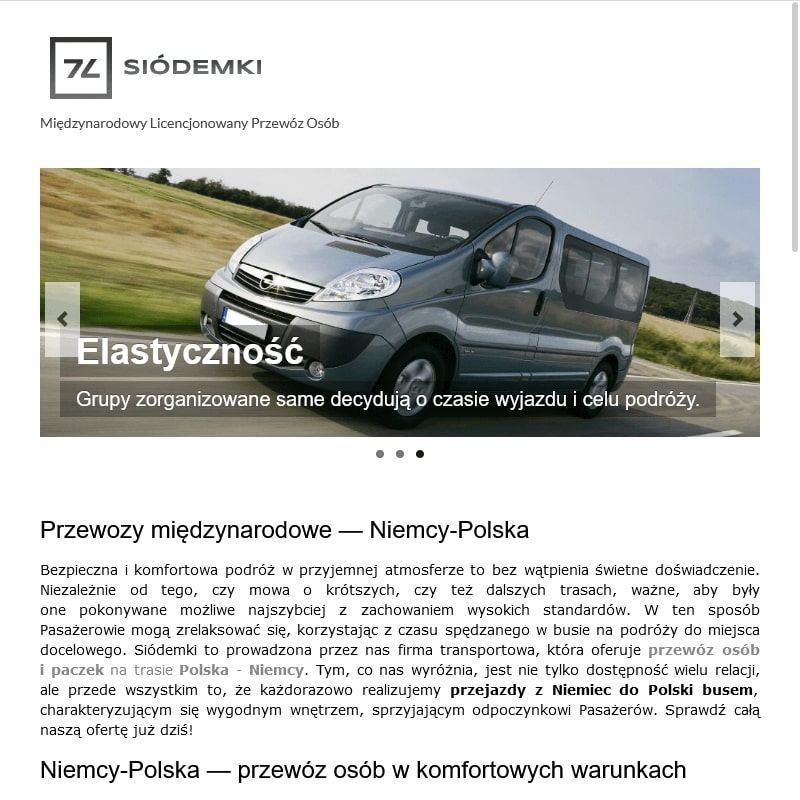 Przewóz osób i paczek polska niemcy