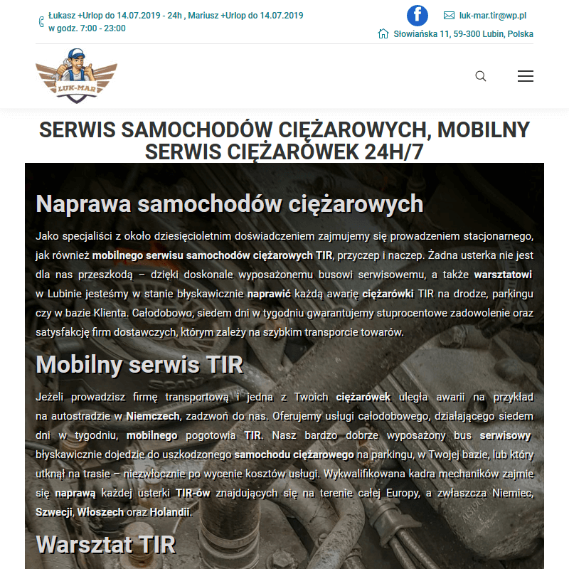 Serwis ciężarówek - Lubin